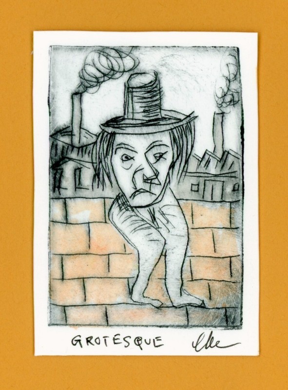 Global warming, Climate change, Environmental Pollution; Original ETCHING Signed