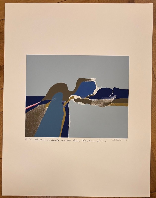 Hans Schreiner (1930-2023): Screen Print «Abstract Landscape», 1970