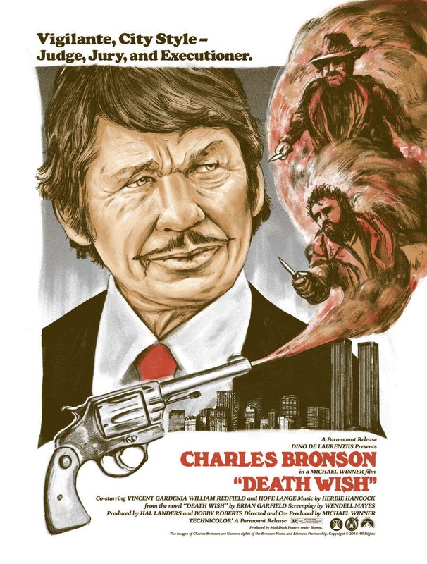 Death Wish City Sleeps Variant by Zeb Love SIGNED Ltd x/50 Poster Mondo MINT Art