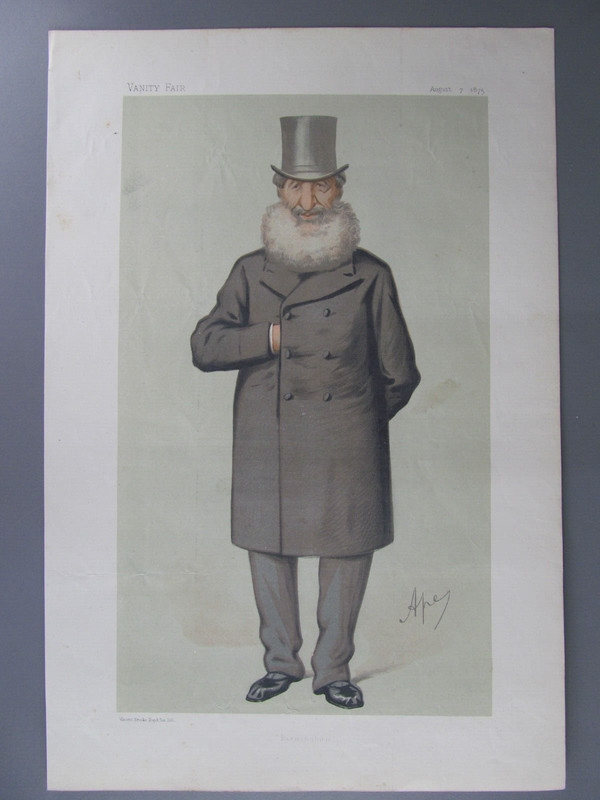 Philip Henry Muntz MP, Original Vanity Fair Lithograph by Ape, 1875 - (3)