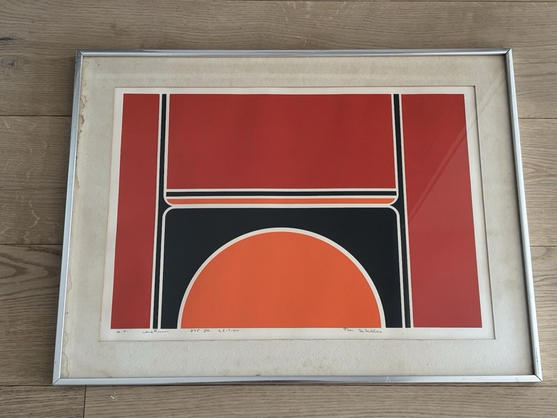 Mid Century Modern Original Art By Fran Deballas Wood Cut Art Geometric Co