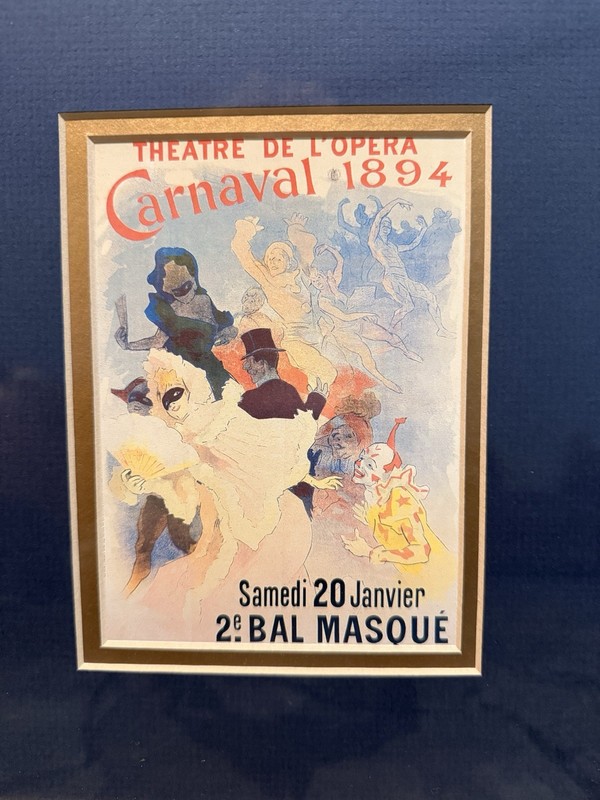 Framed Henri de Toulouse Lautrec Carnaval 1894 Mini Art Print Gold Tone Frame gallery