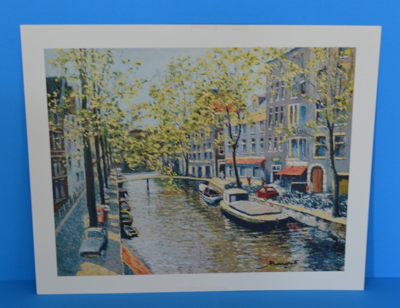Art-Andre Bardet Serio Lithograph titled Amsterdam, Signed-Limited Edition