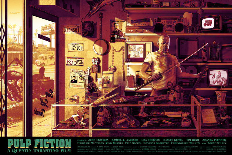 PULP FICTION ROYALE WITH CHEESE Limited Edition print KEVIN M WILSON X/325