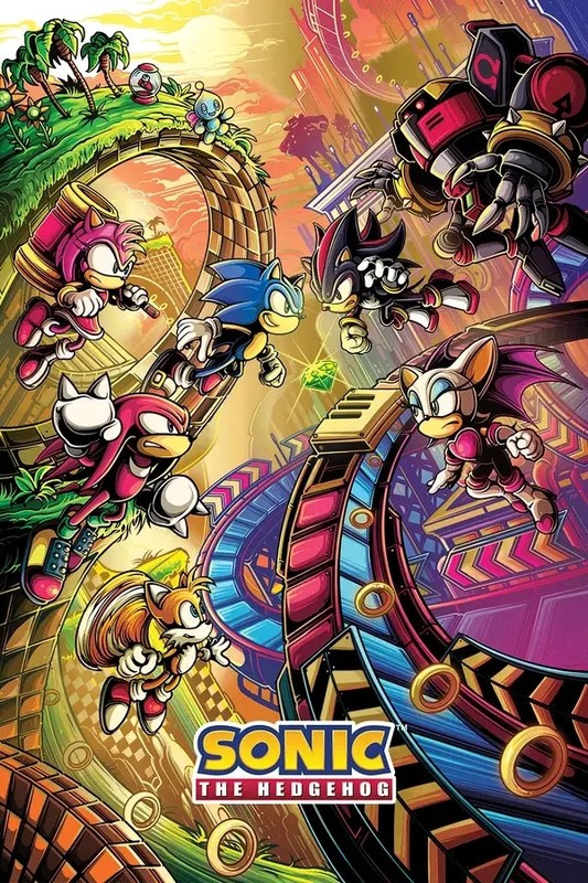 GOLD FOIL x/75 Dan Mumford Sonic The Hedgehog BNG Like Mondo Art Print Poster