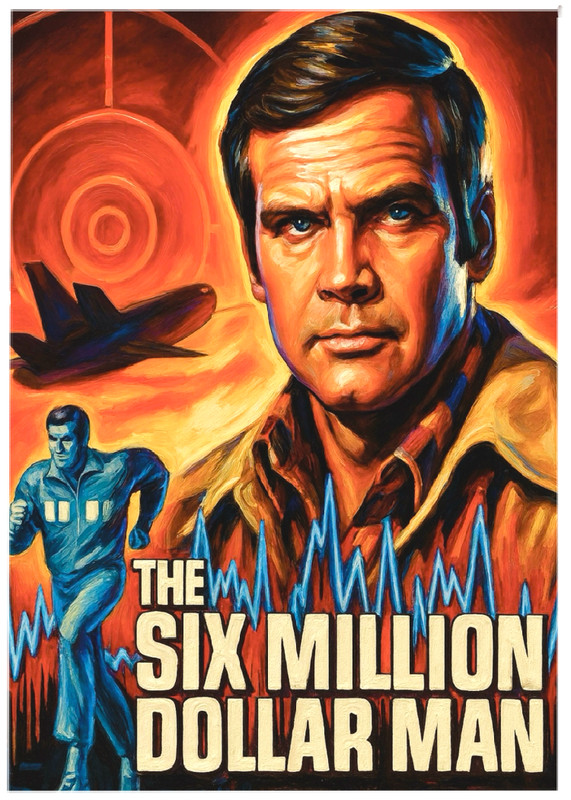 SIX MILLION DOLLAR MAN * Fun Novelty * TELEVISION * Art Card * ATC ACEO