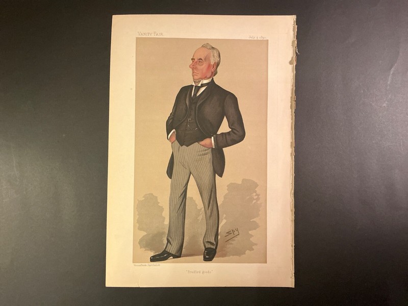 Antiquarian Print – Vanity Fair Lithograph – Bradford / Gentleman Fashion – 1890