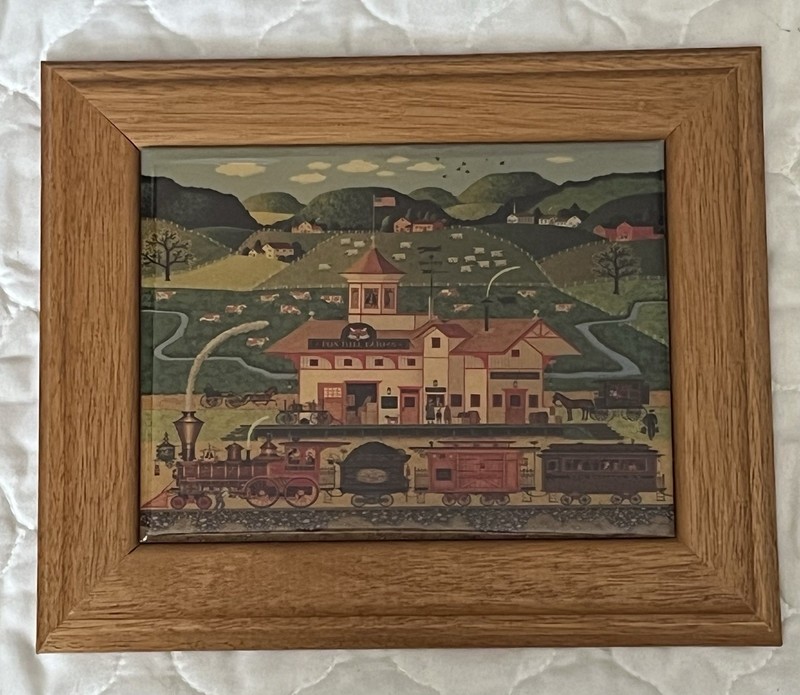 Georgina's Country Creations Set of 4 Framed Folk Art Prints Farm Scenes gallery