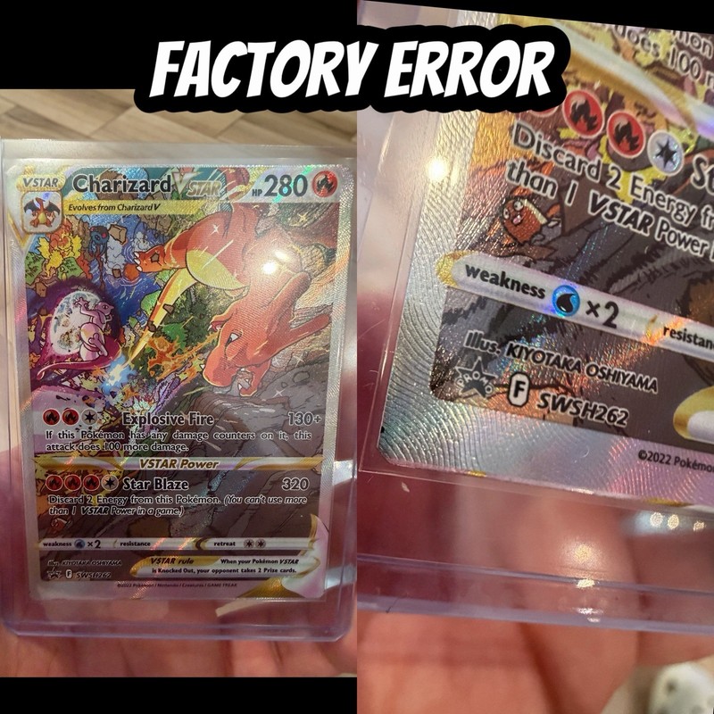 Charizard VSTAR SWSH262 Factory ERROR Extremely Misaligned!!