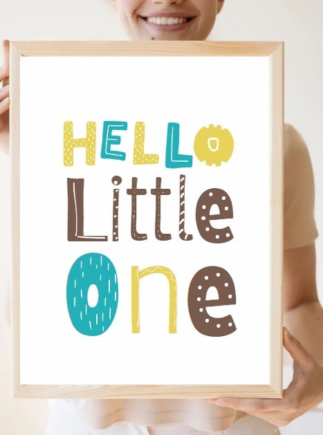 Colorful modern unisex quote nursery prints, kids room decor, wall art, nursery
