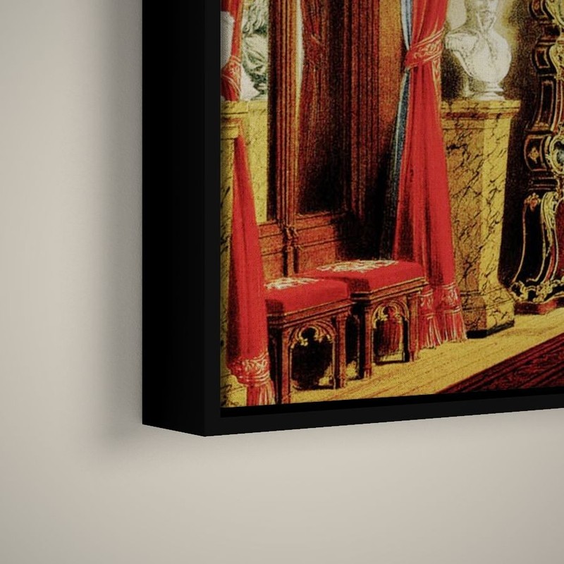Joseph Nash - Queen Victoria and Child in Corridor of Windsor Castle - Art Print gallery