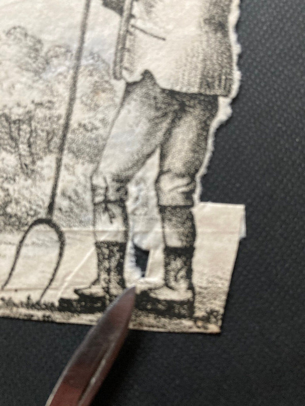 Small thin paper litho print by anonymous farmer and wife ? gallery