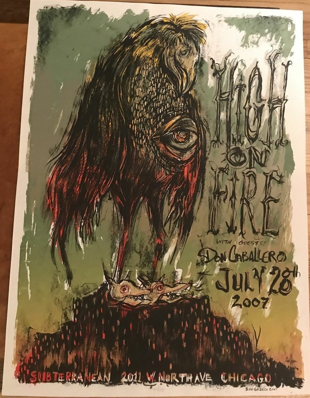 High on Fire: Chicago 2007 Poster Signed and Numbered by Dan Grzeca (Run of 175)