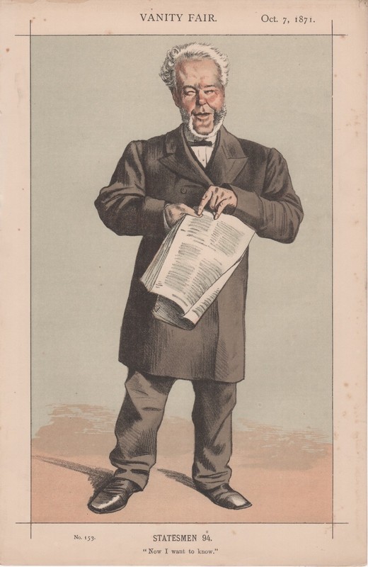Antique Vanity Fair Political Litho of Sir Andrew Lusk, 1st Baronet, 1871