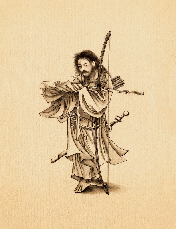 Warrior – Japanese fine art print 1878 11″ x 14″