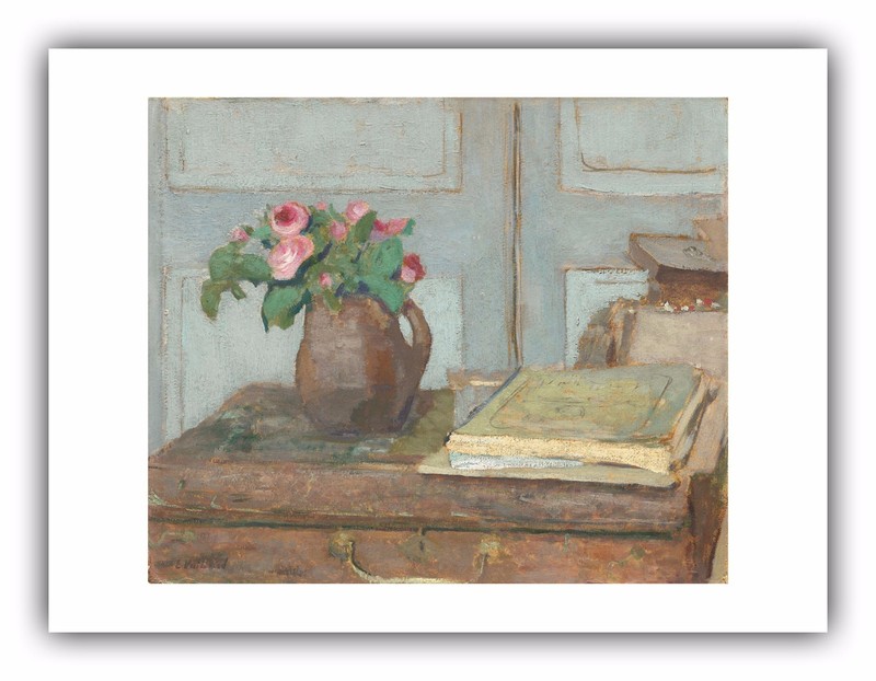 Edouard Vuillard : «Artist’s Paint Box and Moss Roses» (1898) – Fine Art Print