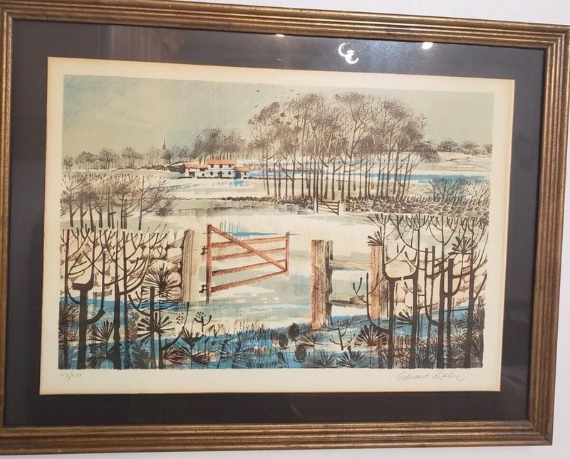 Edward Ripley Signed and Numbered Lithograph Framed Professionally 19×24