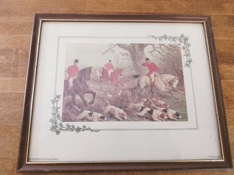 Hunting Print » Tally Ho!» Framed 10.5in x 9in Great Condition.