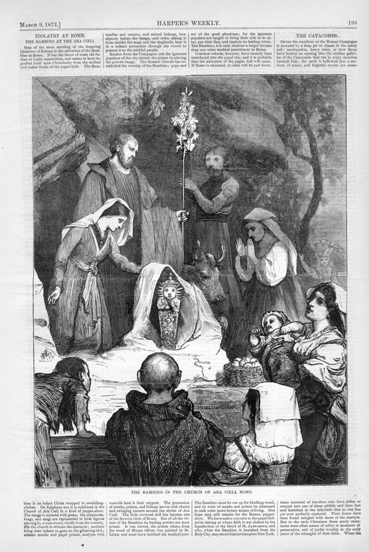 The Bambino in the Church of Ara Coeli, Rome – Early Nativity Scene ? – 1872