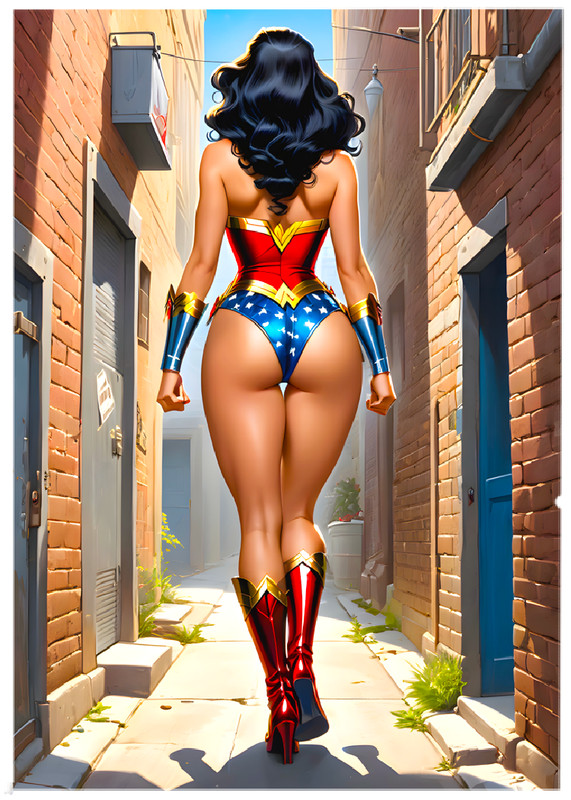 WONDER WOMAN * Fun Novelty * SUPERHERO * Illustrated Art Card * 4×6