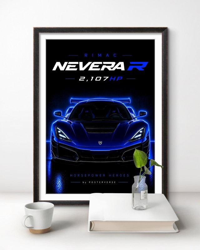 Rimac Nevera R | HORSEPOWER HEROES Poster | Performance Car Wall Art gallery
