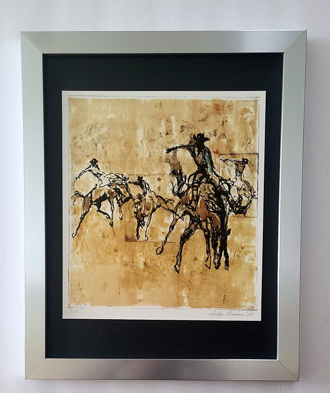 LeRoy Neiman " RODEO " Signed Pop Art Mounted and Framed in New 11x14