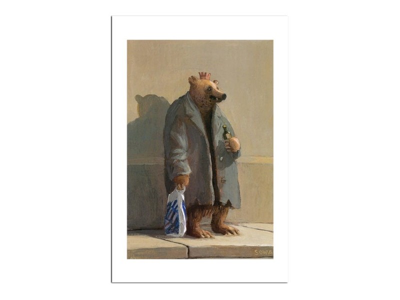 Greetings From The Capital by Michael Sowa Art Print Poster King Bear 16×24