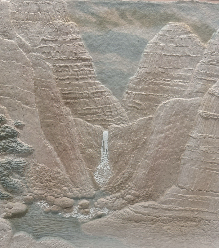 Vintage Southwest Original Signed Mixed Media, Cotton Paper Relief, Rare Gifts