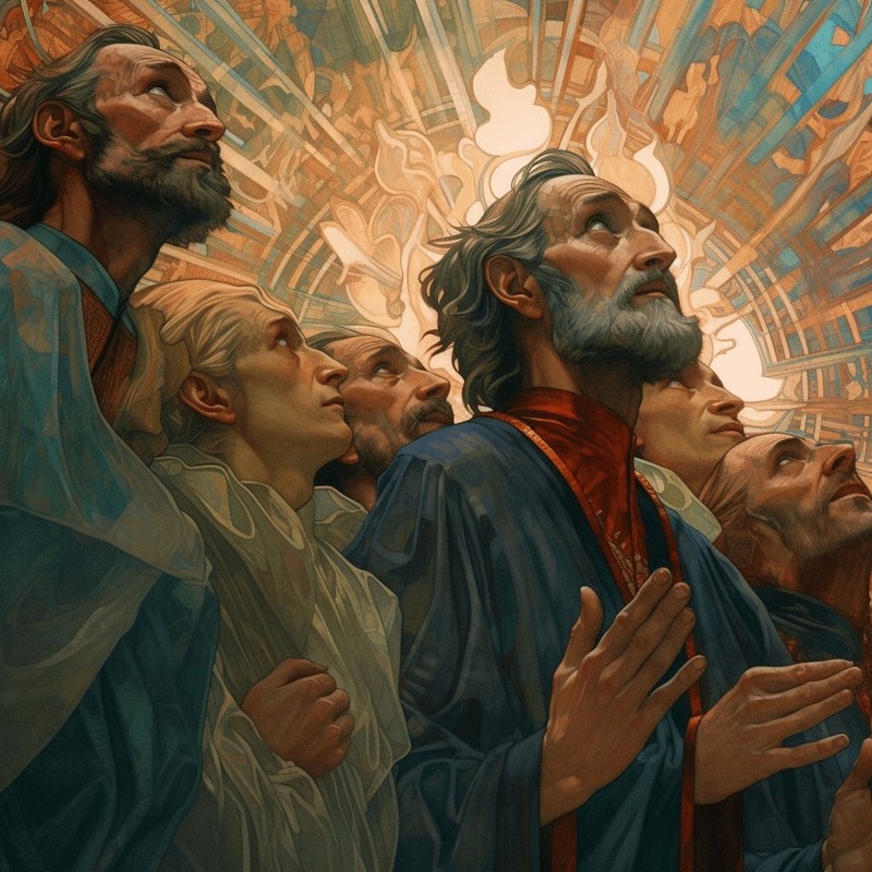 DAY of PENTECOST 8X8 inch Ultra Premium REPRINT ON 8-1/2 x11″