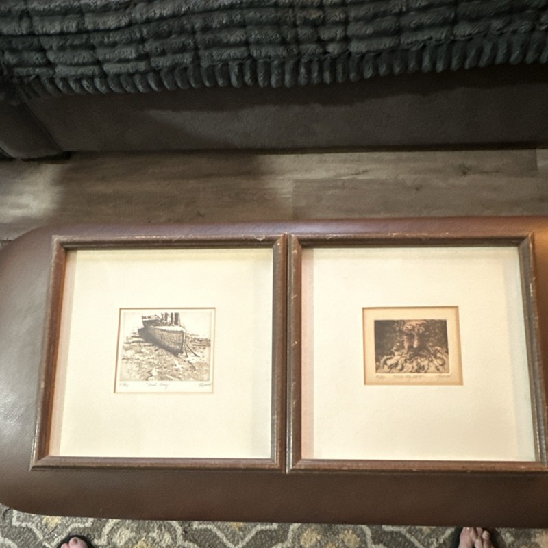 Dale Rayburn Set of 2 Signed/Numbered Etching Prints: Back Bay & Wild Ivy Patch