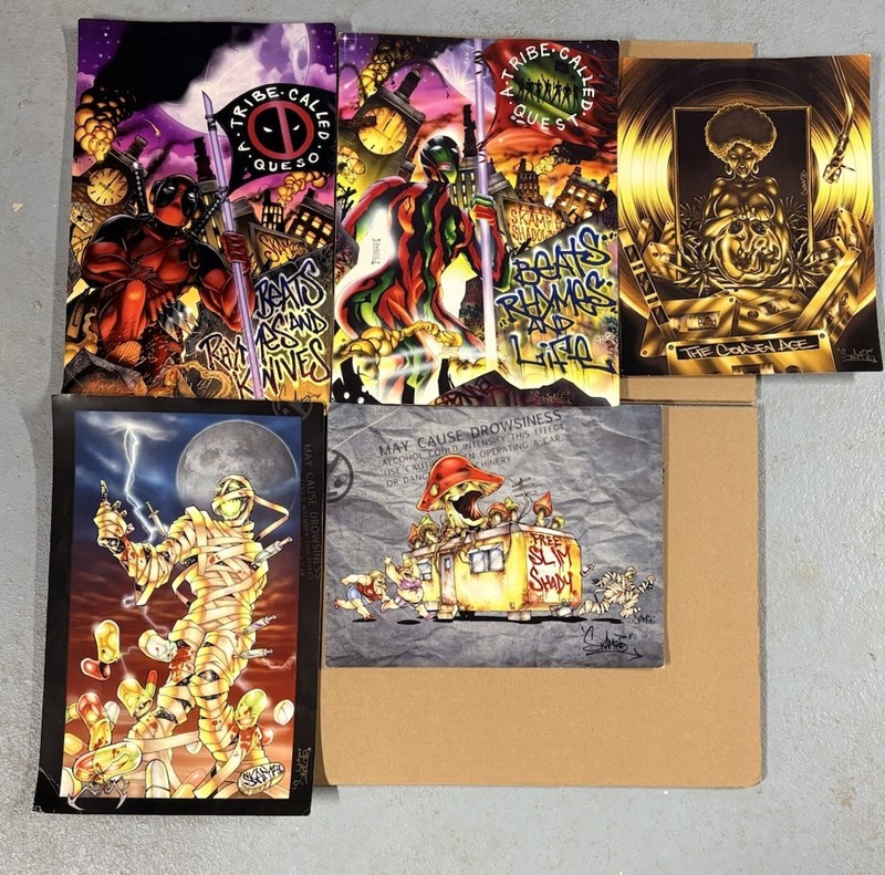 Skam2? 5 Art Print Lot – A Tribe Called Quest Deadpool & Eminem Hip Hop Culture