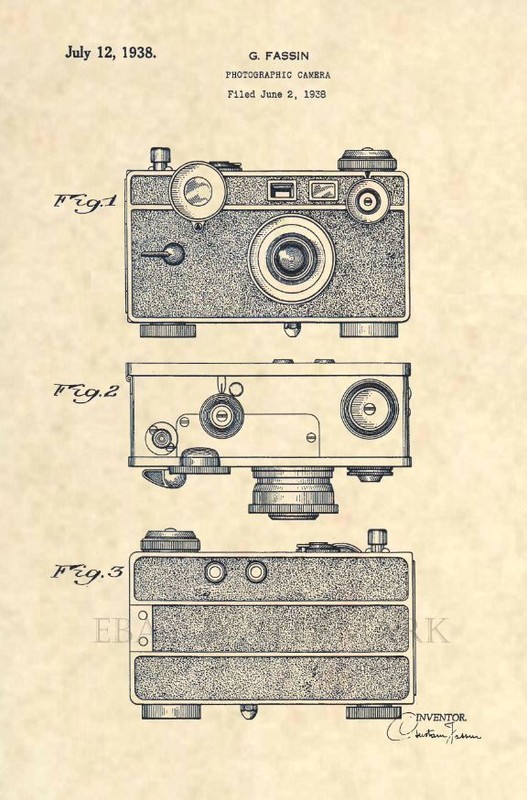 Official 35mm Camera US Patent Art Print- Vintage Argus Official Antique 253