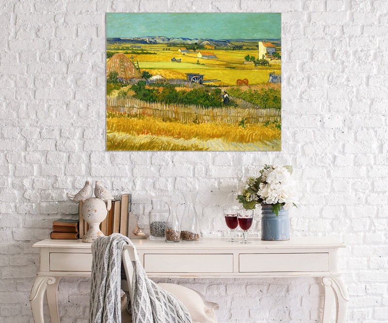 Vincent van Gogh The Harvest 3D Effects Texture Gel Handmade Ready to hang gallery
