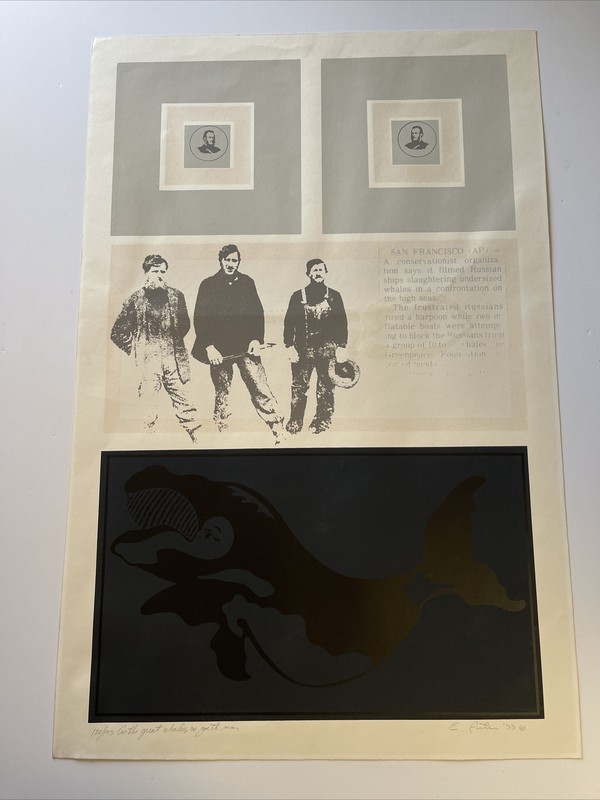 Large Lithograph Signed Limited 1970’s Pop Abstract Expressionism San Francisco gallery