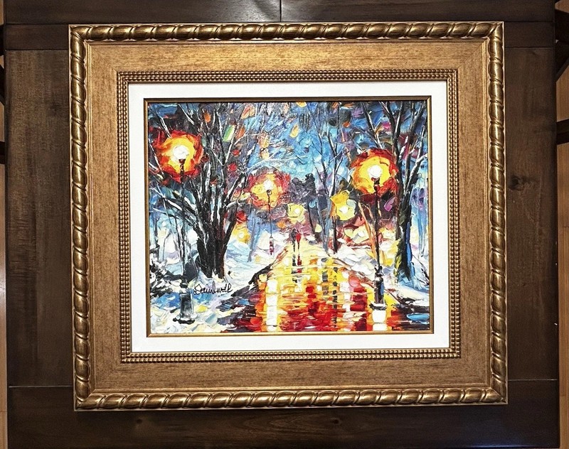 Daniel Wall “Enchanted Stroll” Hand-Embellished Giclée on Canvas | Signed | COA