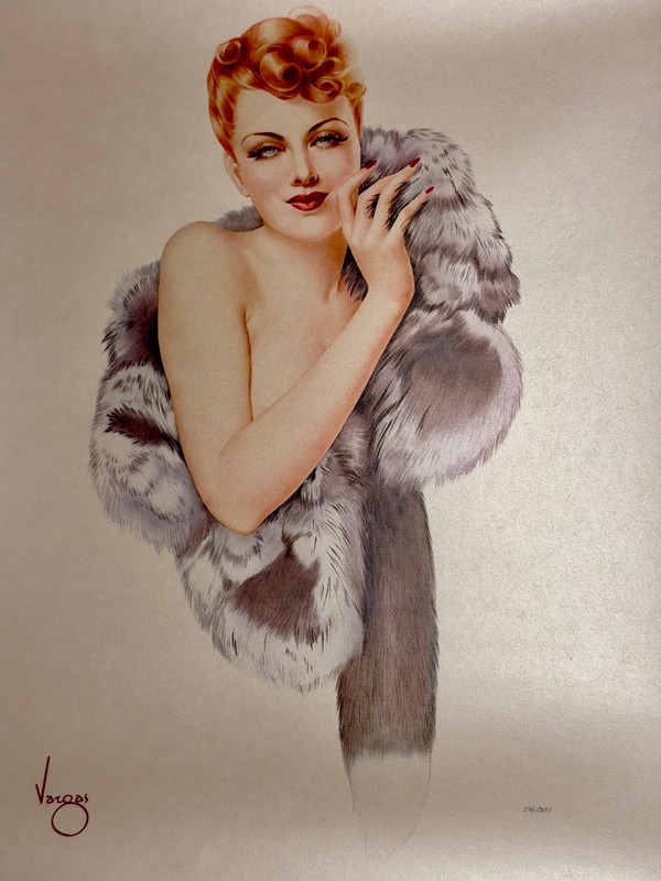 Alberto Vargas «BEAUTY» Limited Edition Estate Signed #296/300 Lithograph w/ COA