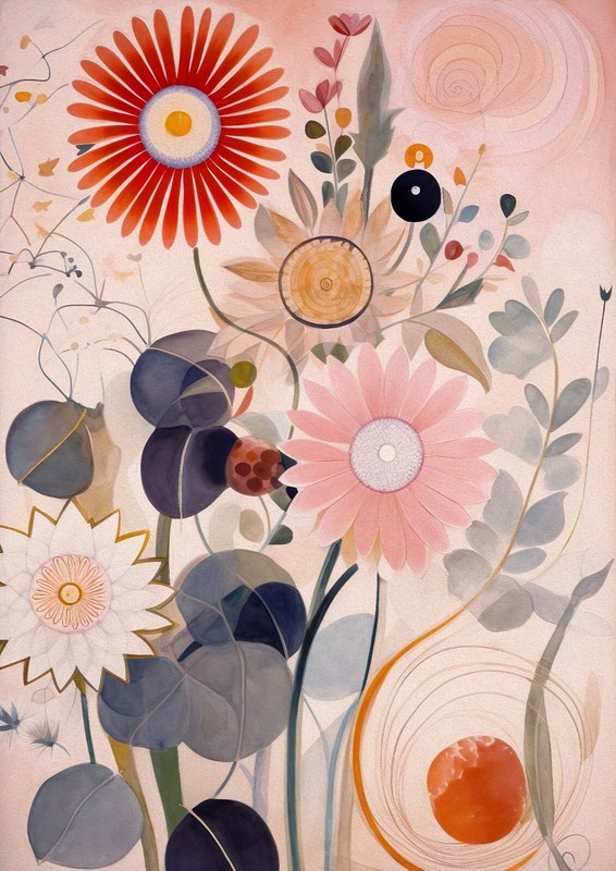 A3 Size – Flowers Botanical Wall Art Print Poster Home Decor