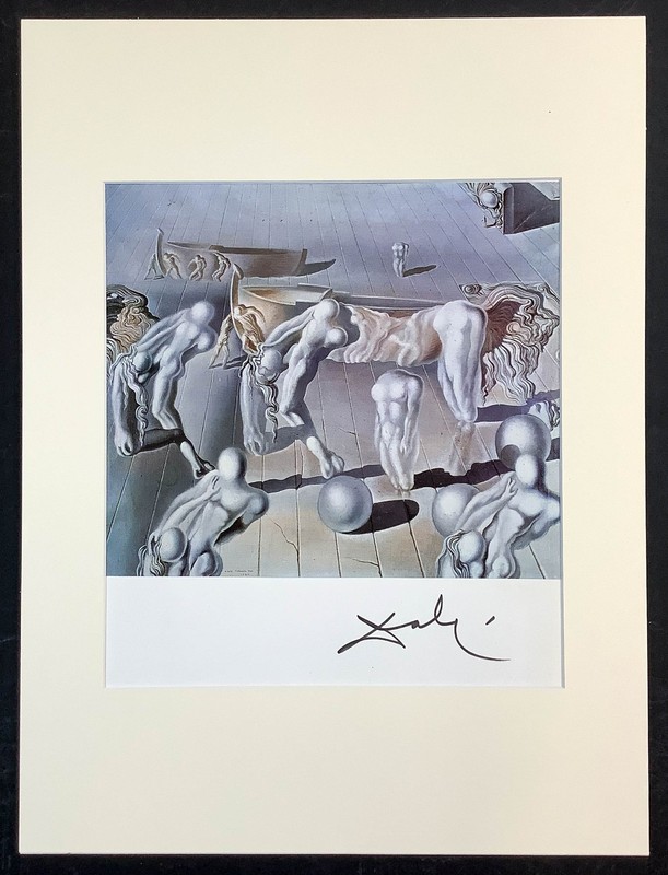 50 Year old Salvador Dali Tipped-In Plate Lithograph – 12×16 Matted Frame Ready