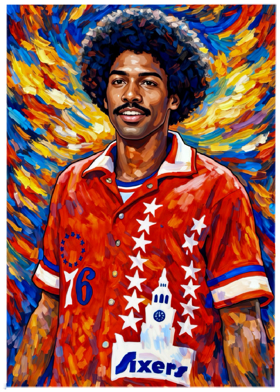 JULIUS ERVING * Philadelphia 76ers * BASKETBALL * Novelty Art Card * ATC ACEO