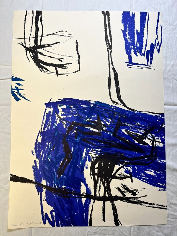 Abstract Lithograph Hand Signed 15/60 Modern Dated 1995 50x70cm K. Full