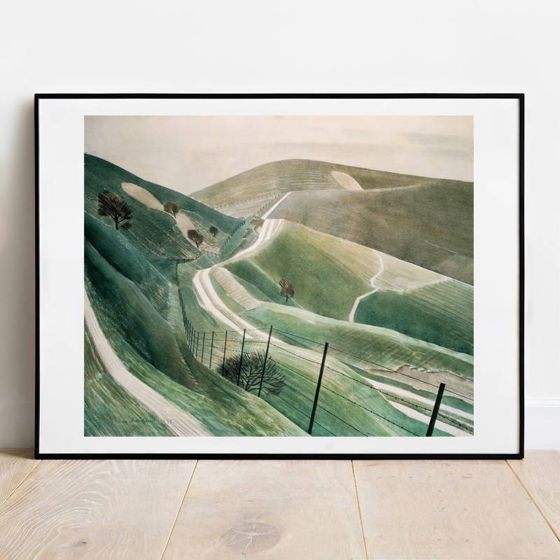 Art print Eric Ravilious Chalk Paths giclee poster gallery wall Art picture