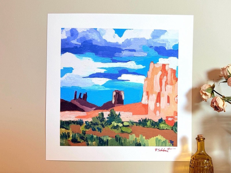 Valley of the Rocks 12×12” Fine Art Print | Hand-Signed Desert Wall Art