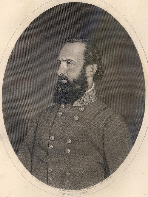 ANTIQUE RARE CONFEDERATE GENERAL STONEWALL JACKSON ENGRAVING BY A. B. WALTER VG gallery