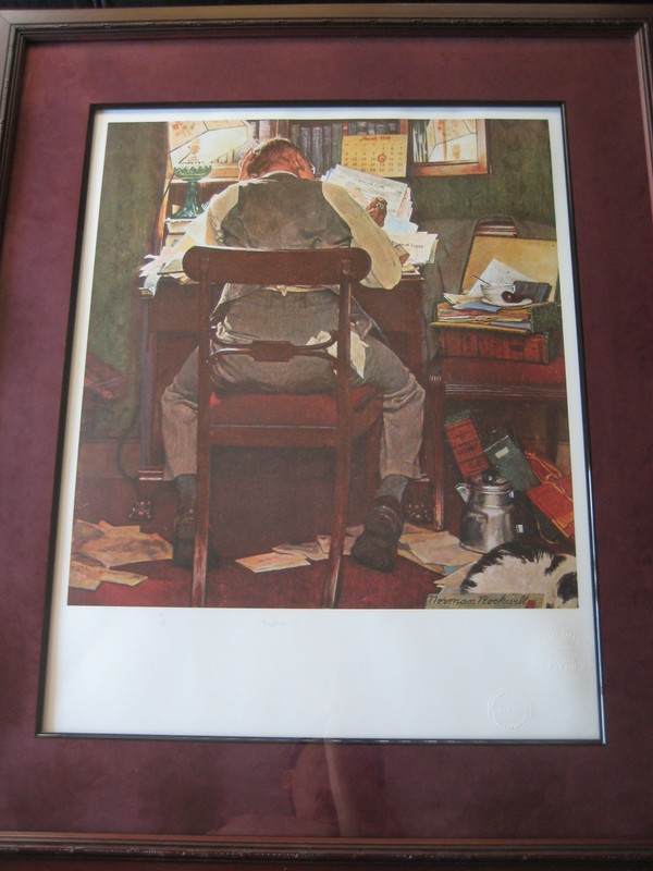 Norman Rockwell Centennial Editions 100 Years «Taxes» A/P Lithograph Print