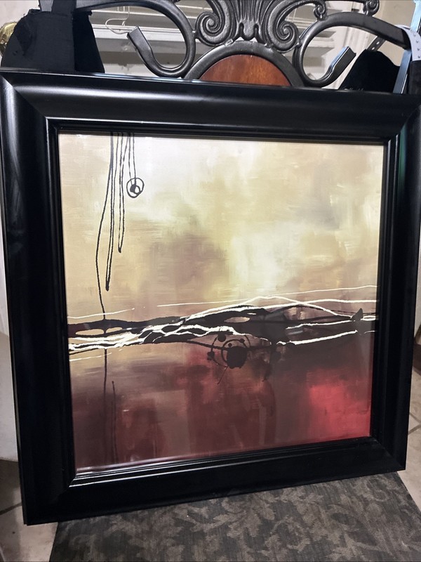 Symphony In Red & Khaki By Laurie Maitland, Framed Print Wall Art