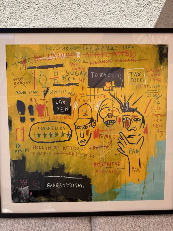 Jean-Michel Basquiat “Hollywood Africans” Fine Art Lithograph Print Framed gallery