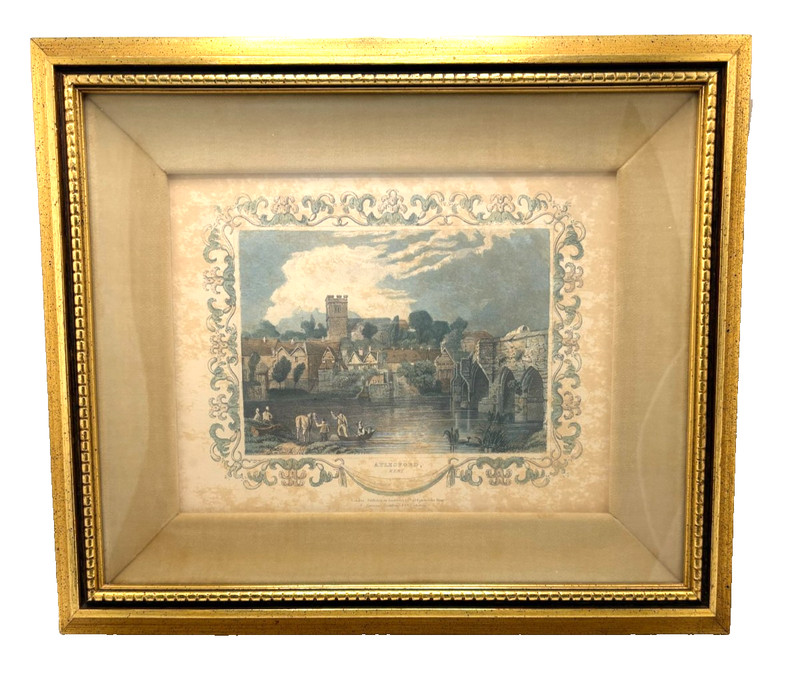 Antique Aylesford, Kent 1800’s Colored Tombleson, London # 975