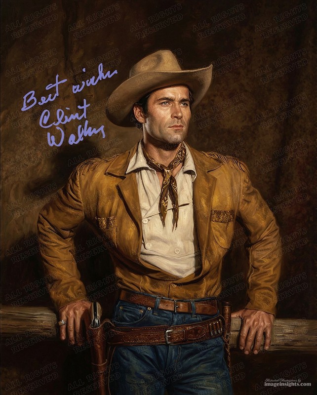 CLINT WALKER CHEYENNE TV Star Historical Masterpiece Fine Archival Print