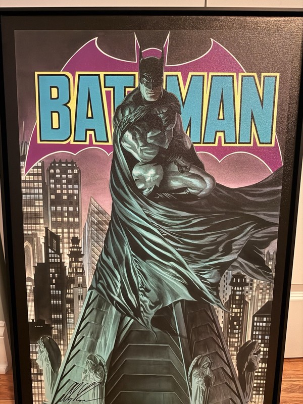 Alex Ross Batman: The Knight SIGNED Giclee Print on Canvas PP #2 of 15 Framed