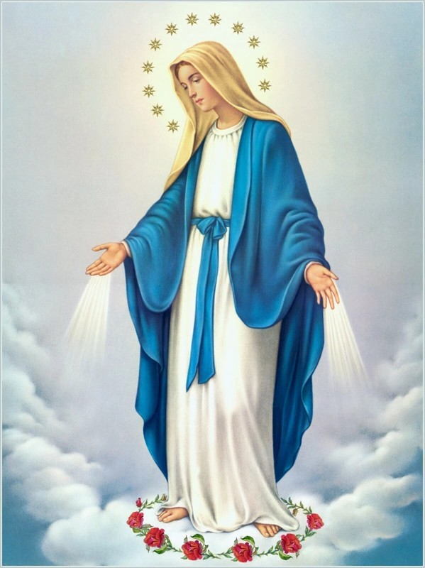 Mary Mother Immaculate Conception vintage art poster print antique painting
